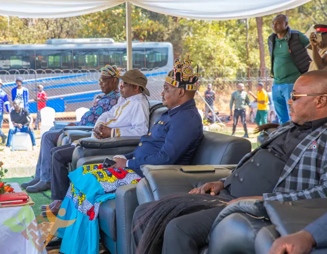 Dignitaries and guests at the Wumi Hospital handover ceremony