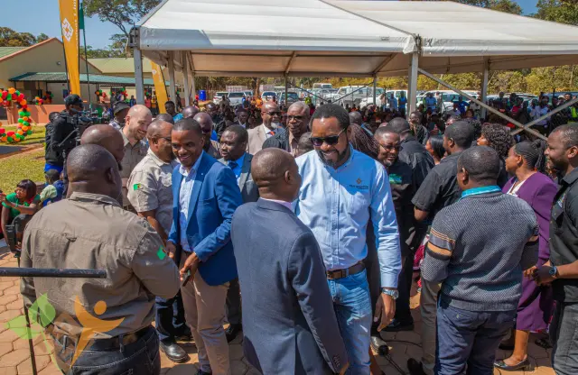 Dignitaries and guests at the Wumi Hospital handover ceremony