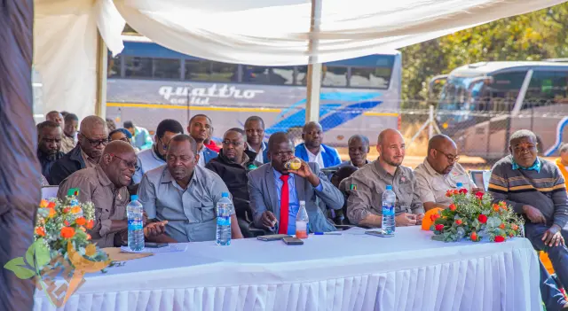Dignitaries and guests at the Wumi Hospital handover ceremony