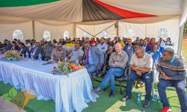 Dignitaries and guests at the Wumi Hospital handover ceremony
