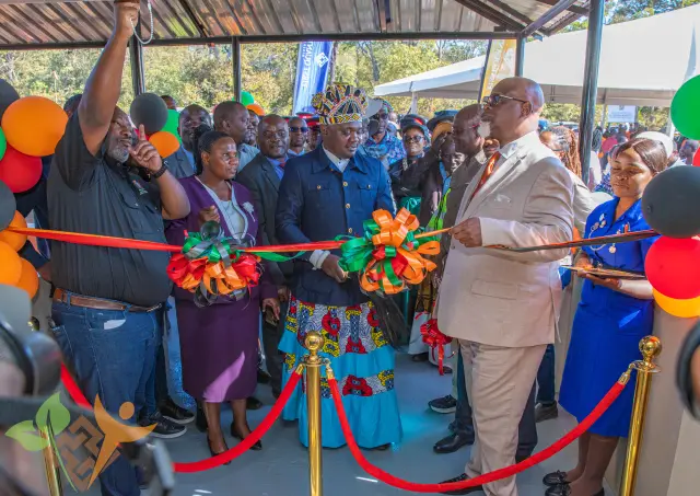 Dignitaries and guests at the Wumi Hospital handover ceremony